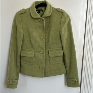 J Crew Green Button-Up Jacket